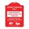 Signmission Permit Parking Unauthorized Vehicles Ticketed Vehicles w/o Permits W Alum, 18" x 24", RW-1824-23310 A-DES-RW-1824-23310 - alternate 1